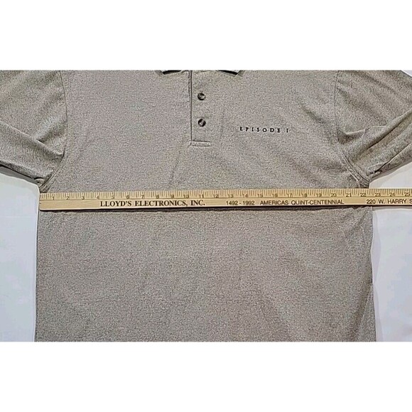 Vintage 90s Star Wars Episode 1 Polo Men's Large Phantom Menace Lee Sport - Picture 10 of 12